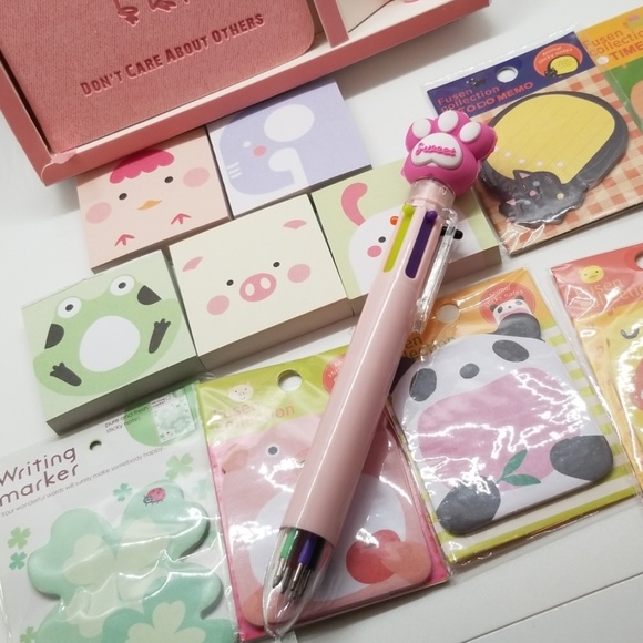 Kawaii mixed animal designs stationary gift set. - Picture 3 of 5